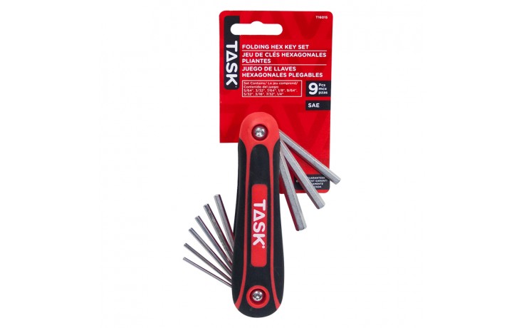 9pc SAE Soft Grip Hex Key Set - 1/pack