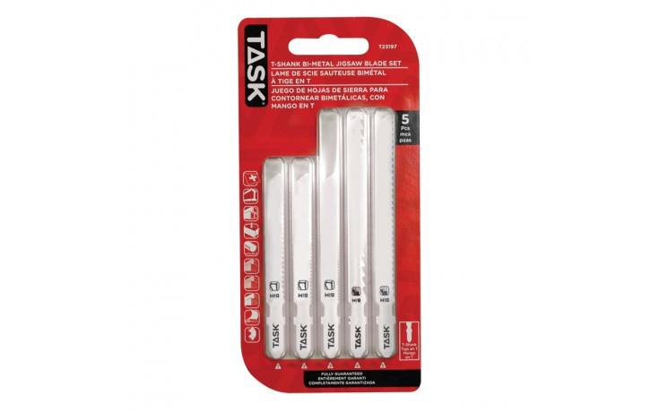 5pc T-Shank Jigsaw Blade Set - Sandwich Blister