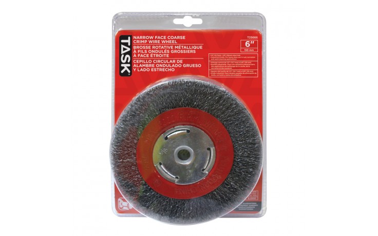 6" Coarse Steel Industrial Crimp Wheel Narrow Face - 1/pack