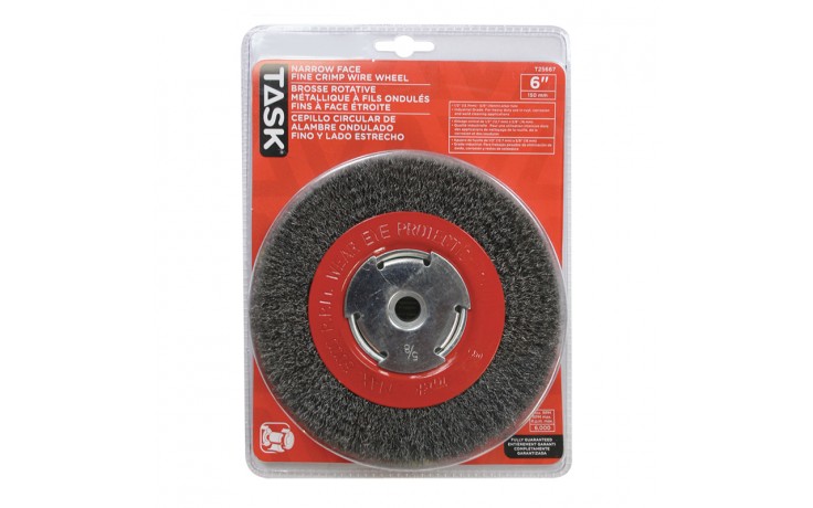 6" Fine Steel Industrial Crimp Wheel for Bench Grinders - 1/pack