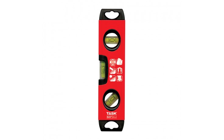 9.5" Magnetic Aluminum Box Beam Torpedo Level - 1/pack