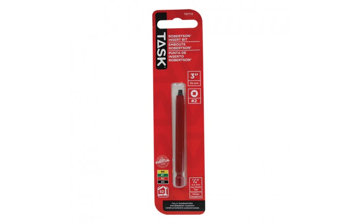 #2 Robertson® 3" Red Two-Piece Screwdriver Bit - 1/pack