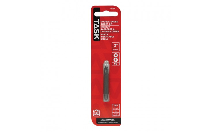 #2 SQ - #2 PH Double Ended Screwdriver Bit - 1/pack