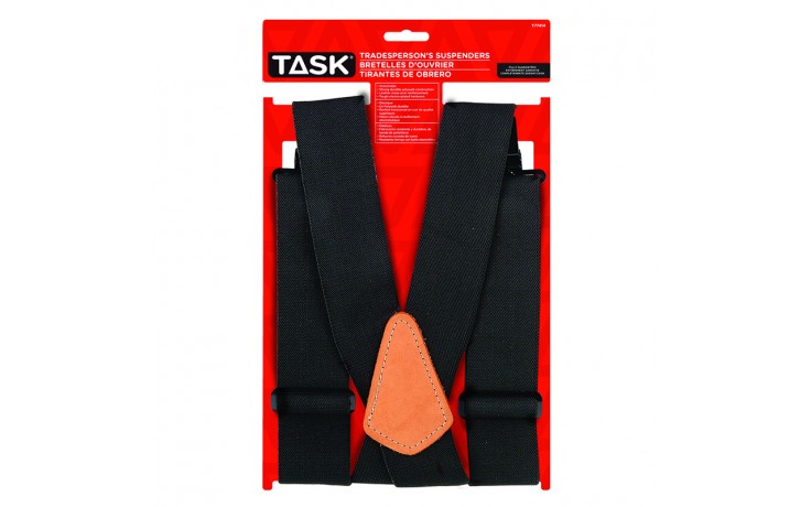 Full Elastic Black Suspenders - 1/pack