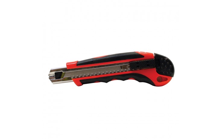 18 mm Auto Lock Knife with Rubber Grip and Auto-Reload - 24 per Display Box