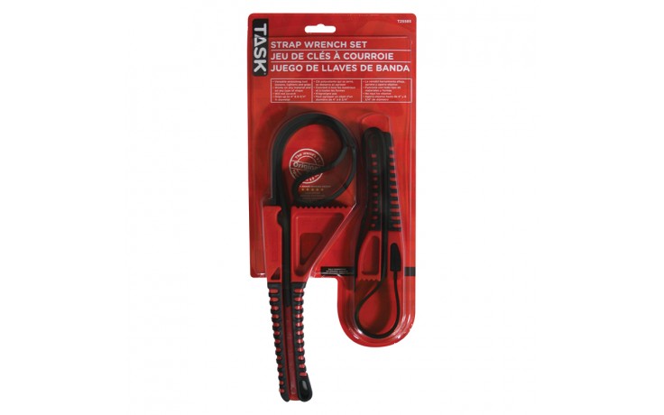 2pc Strap Wrench Set - Carded