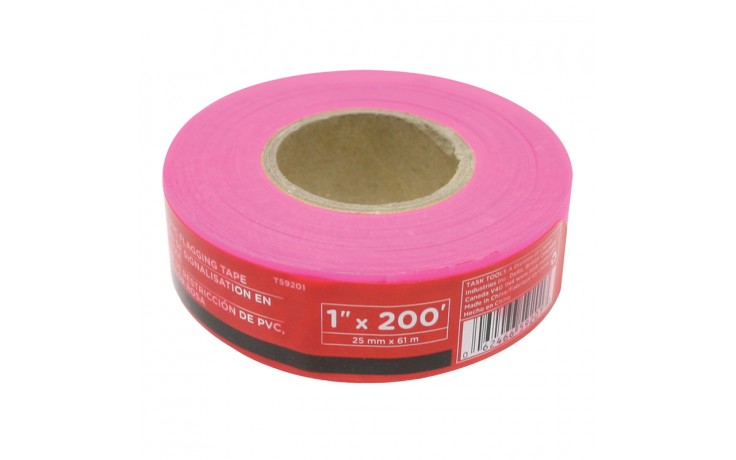 1" x 200' Pink PVC Flagging Tape