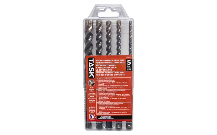 5 pc SDS+ 3-Edge Rotary Hammer Drill Bit Set