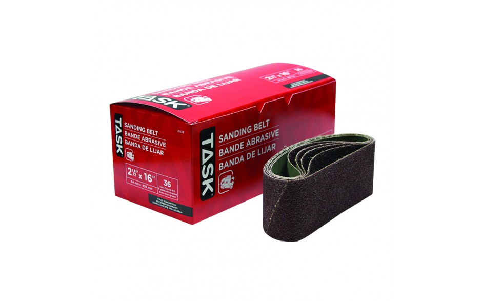 2-1/2" x 16" 36 Grit Sanding Belt - Boxed