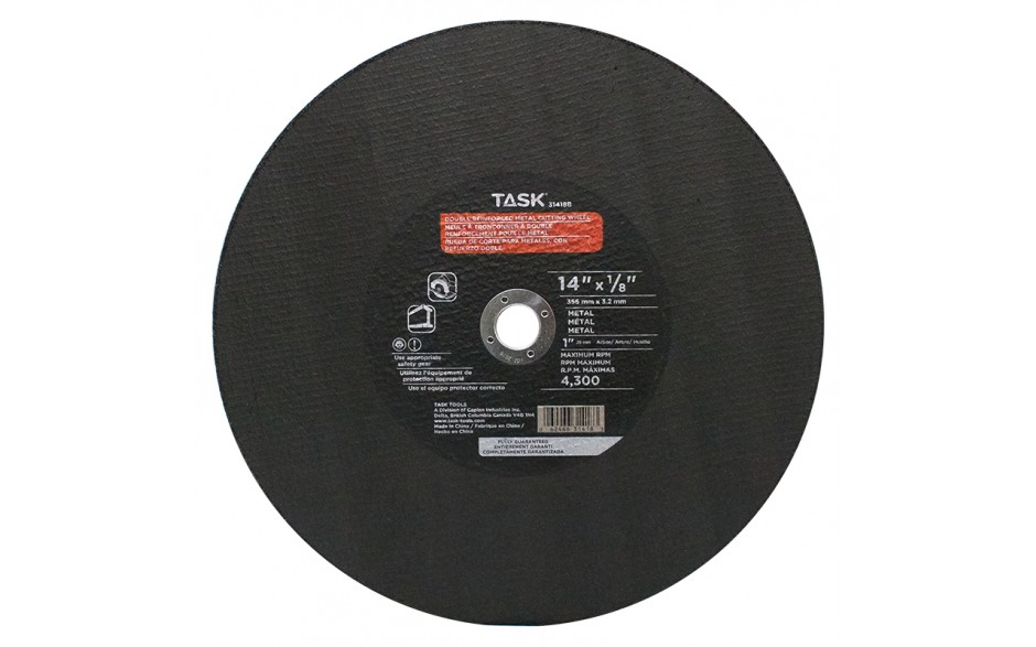 14" x 1/8" 1" Arbor Double Reinforced Metal Cutting Wheel - Bulk