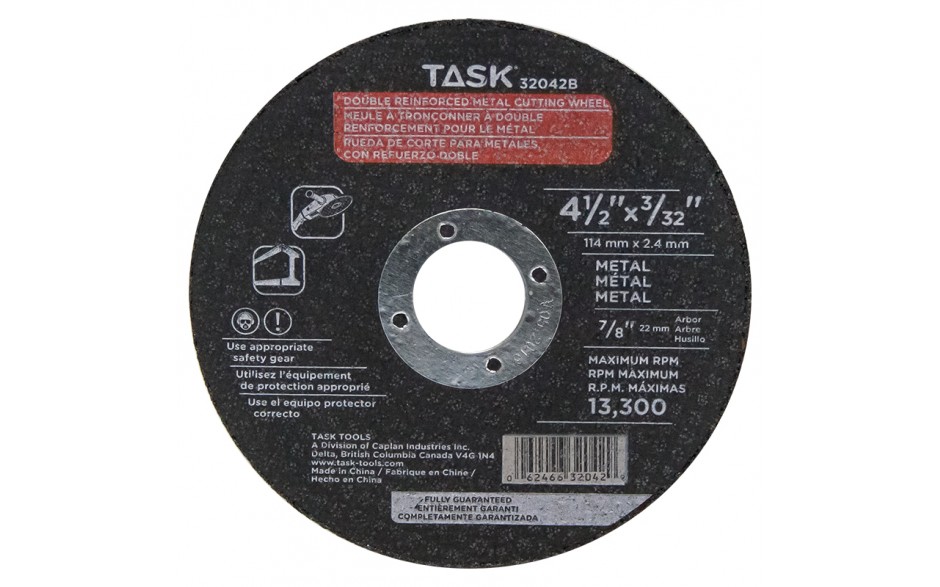 4-1/2" x 3/32" 7/8" Arbor Metal Cutting Wheel - Bulk