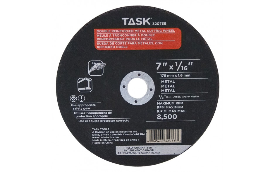 7" x 1/16" 7/8" Arbor Metal Cutting Wheel - Bulk