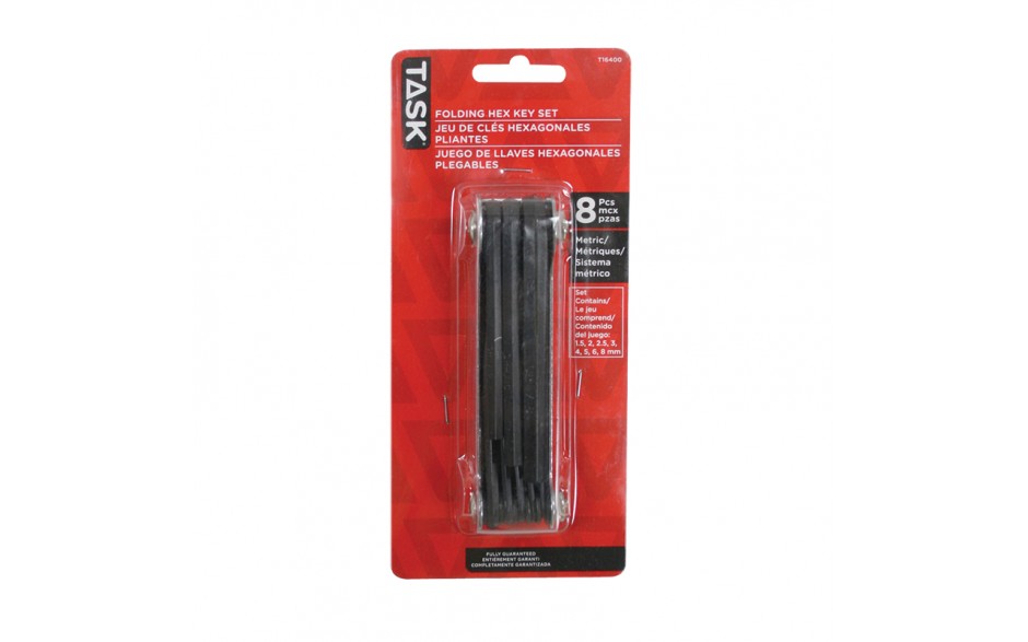 8pc Metric Classic Metal Frame Hex Key Set - 1/pack