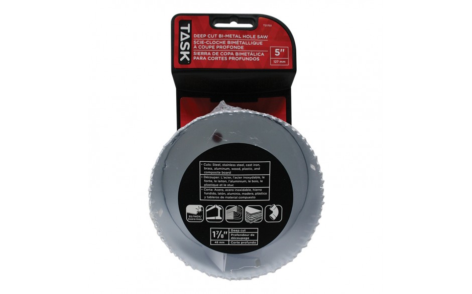 5" Deep Cut Bi-Metal Hole Saw  - 1/pack