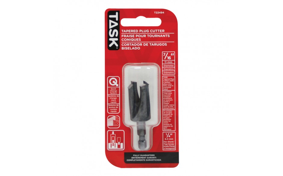 7/16" Tapered Plug Cutter - 1/pack