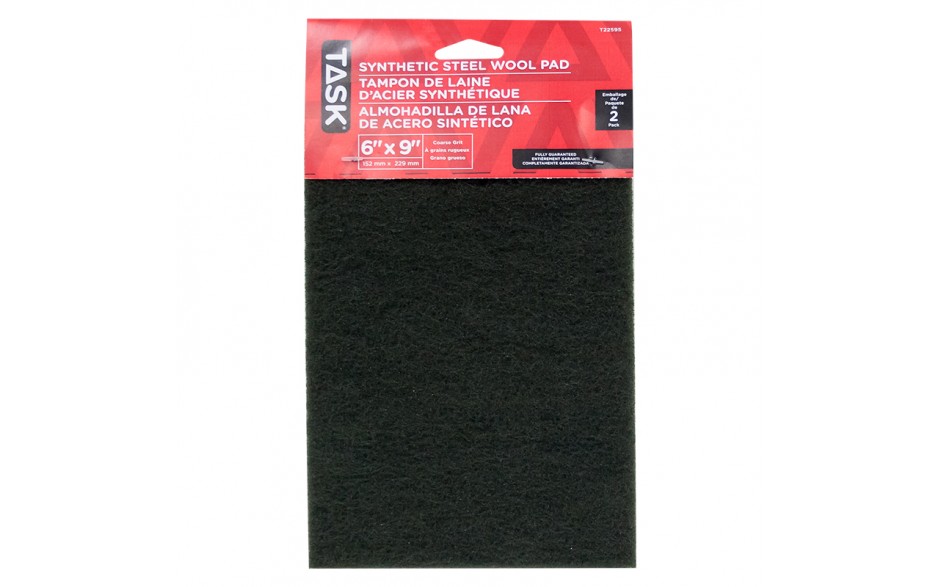 6" x 9" Course Green Synthetic Steel Wool Pad - 2/pack