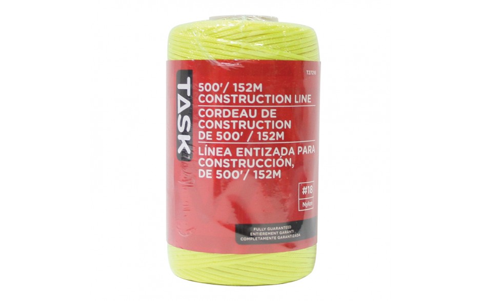 500' Yellow Replacement Braided Nylon Construction Line - 1/pack