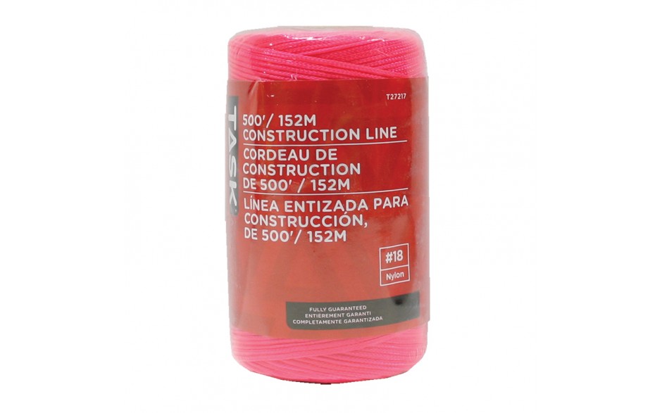 500' Pink Replacement Braided Nylon Construction Line - 1/pack