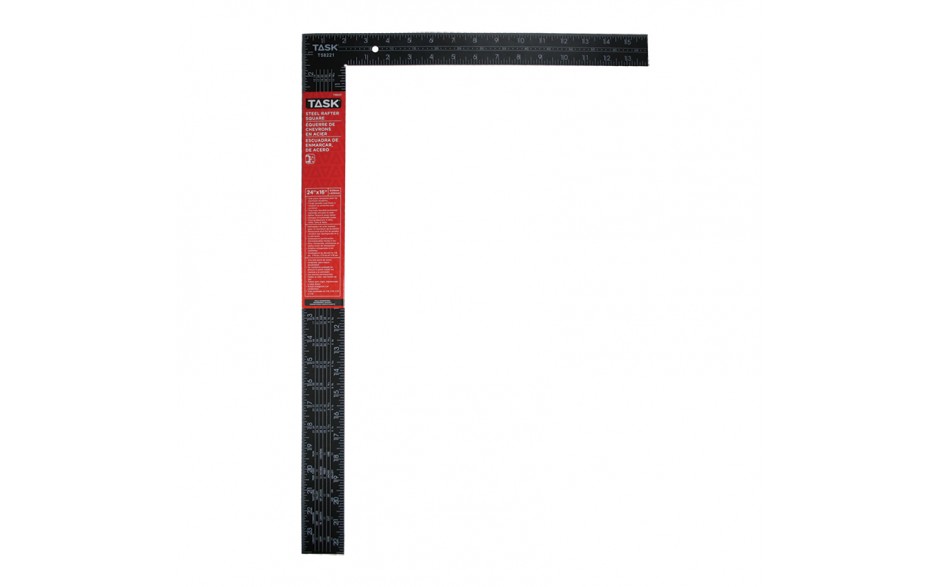 24" Steel Rafter Square (White on Black)