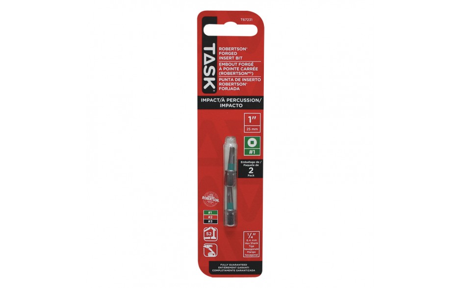 #1 ROB 1" IMPACT Driver Bit - 2/pack