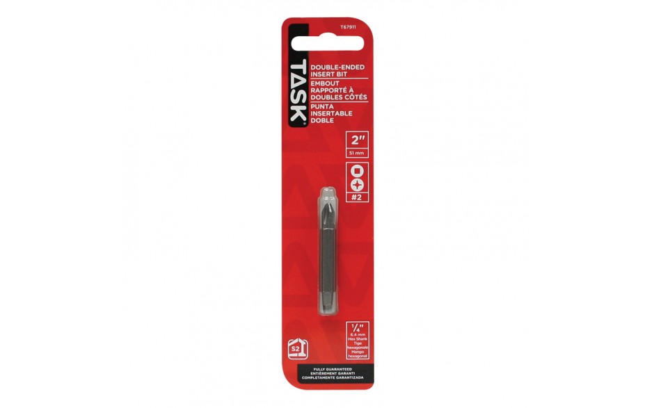 #2 SQ - #2 PH Double Ended Screwdriver Bit - 1/pack