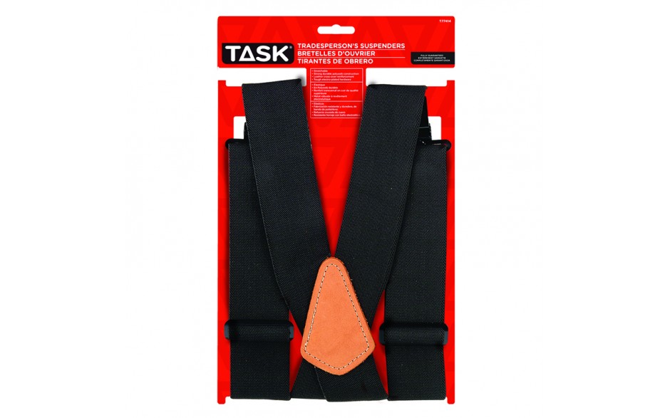 Full Elastic Black Suspenders - 1/pack