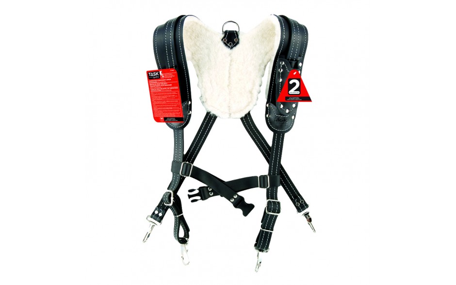 Black Sheepskin Lined Suspender Harnesses - 1/pack