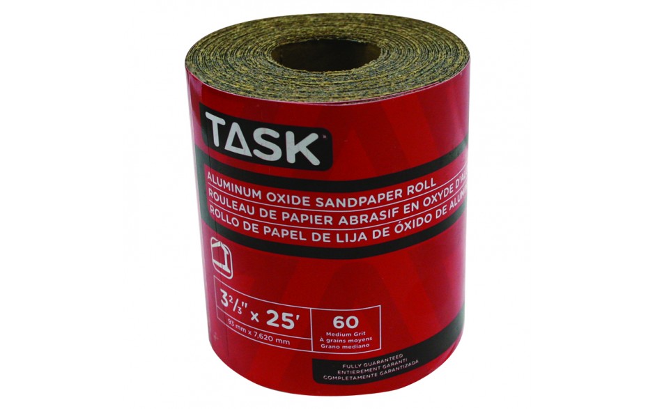 3-2/3" x 25' 60 Grit Medium Aluminum Oxide Rolls - 1/pack