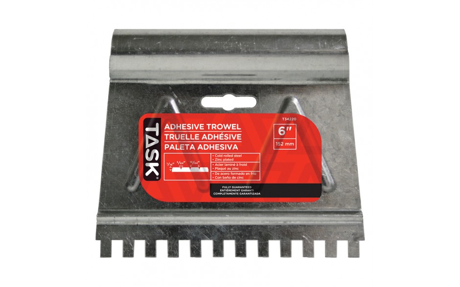 6" (1/16" x 3/64" x 13/64") V-Notch Adhesive Spreader