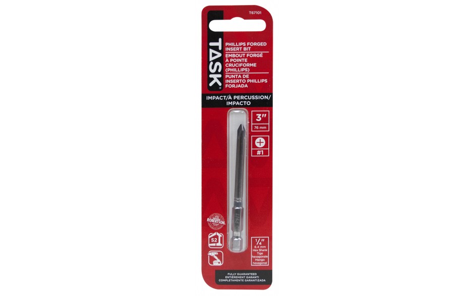 #1 Phillips 3" IMPACT Driver Bit - 1/Pk