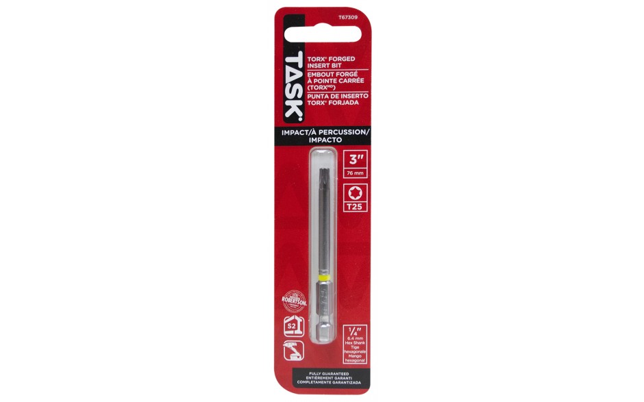 T25 Torx 3" IMPACT Driver Bit - 1/Pk