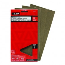 3-2/3" x 9" 150 Grit Very Fine Aluminum Oxide 1/3 Clip-On Sheets - 5/pack