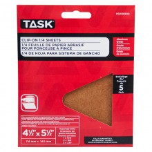 4-1/2" x 5-1/2" Assorted Grits Aluminum Oxide 1/4 Clip-On Sheets - 5/pack