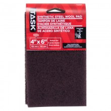 4" x 6" Medium Maroon Synthetic Steel Wool Pad - 2/pack