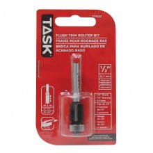 Flush Trim 1/2" x 1/2" Carbide Ht. 1/2" Bearing 1/4" Shank Router Bit - 1/pack