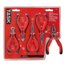 5pc Mini Pliers Set with Soft Touch Rubber Grip - Clamshell