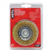 3" Fine Brass Coated Steel Crimp Wire Wheel - 1/pack