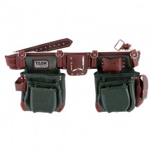 Green & Burgundy Sheepskin Lined 11 Pocket Left Handed Component Apron System SPECIAL ORDER - 1/pack