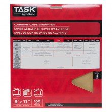 9" x 11" 100 Grit Fine Task Signature Aluminum Oxide - 5/pack