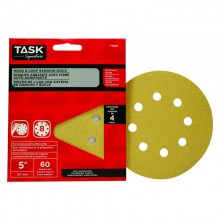 5" 8 Hole 60 Grit Hook & Loop Sanding Discs - 4/pack