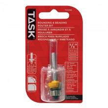 Corner Round & Beading 1/2" Bearing 5/8" x 1/4" Carbide Ht. 1/16" Radius 1/4" Shank Router Bit - 1/pack