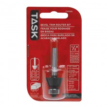 Bevel Trim 1/2" Bearing 1/2" x 3/8" Carbide Ht. 22° 1/4" Shank Router Bit - 1/pack