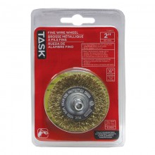 2" Fine Brass Coated Steel Crimp Wire Wheel - 1/pack