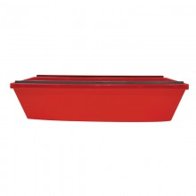 12" Plastic Mud Pan with Metal Edges