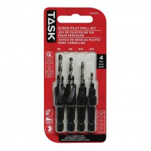 4pc Screw Pilot Drill Bit Set - Sandwich Blister