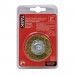 2" Coarse Brass Coated Steel Crimp Wire Wheel - 1/pack