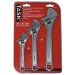 3PC Heavy Duty Adjustable Wrench Set - Clamshell 6",8",10"