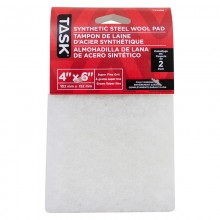 Tampon de laine d’acier synthétique blanche super fine, 4 x 6 po – 2/paquet