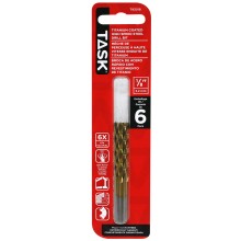 Foret en acier rapide revêtu de Ti-N, 1/8 po – 6/paquet